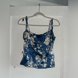 Reformation silk floral tank